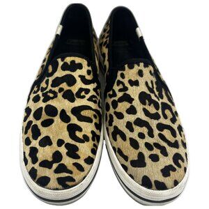Used - Very Good- Keds x Kate Spade Calf Hair Leopard Print Slip-on Size 7.5